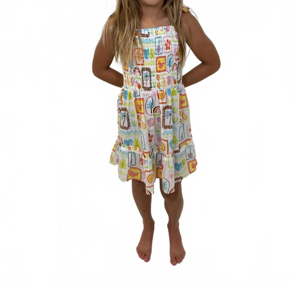 NEW DESIGN HISTORY tie shoulder dress in tropical